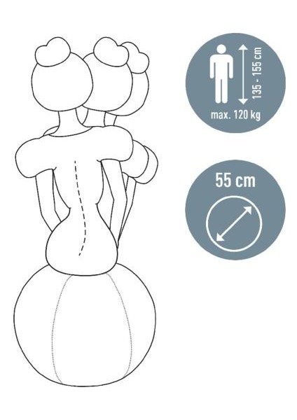 Ergo Active Kaymaz Oturma Topu 55 cm - Açık Gri - KOD:65410085 indirimleri