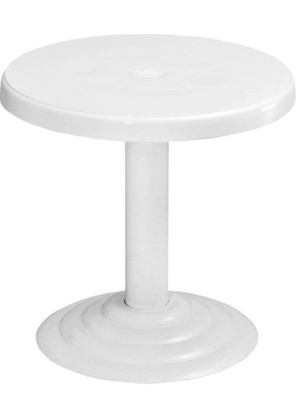 MT-GF401 Beyaz Spark Bahçe Balkon Kısa Sehpa Ø50 cm