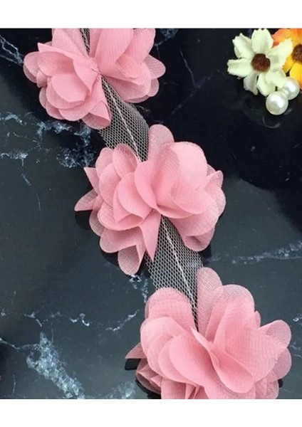 Toptanhobi.com Pembe Lazer Kesim Çiçek (65 Adet)