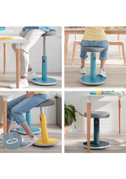 Ergo Active Hareketli Tabure 2si 1 Arada - Gri - KOD:65180089