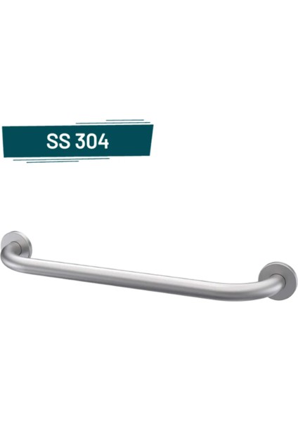 Yaşlı Hasta Bedensel Engelli Tutunma Barı Küvet Tutamağı Paslanmaz Banyo Wc Tutamağı Mat Krom 60 cm