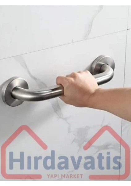 Yaşlı Hasta Bedensel Engelli Tutunma Barı Küvet Tutamağı Paslanmaz Banyo Wc Tutamağı Mat Krom 60 cm