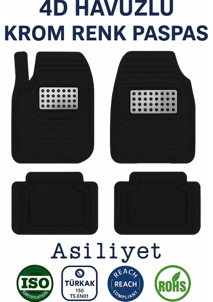 Seat Ibıza 2017- Hasırlı 4d Havuzlu Krom Oto Paspası fiyatları