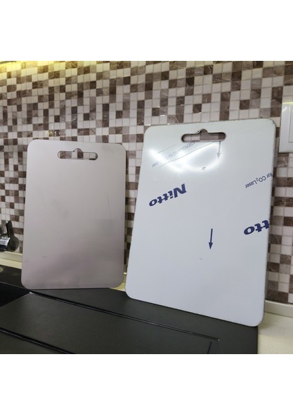 Antibakteriyel 24X34 cm Paslanmaz Çelik Kesme Tahtası - Hijyenik, Dayanıklı ve Güvenli Kullanım