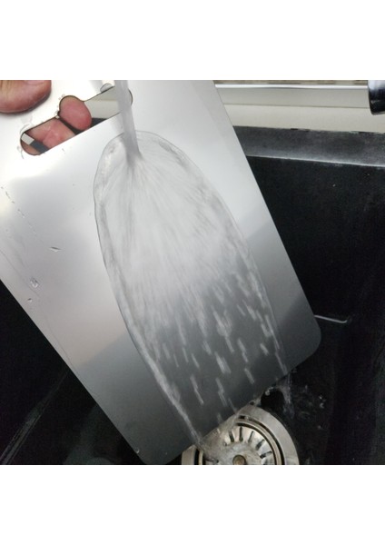 Antibakteriyel 24X34 cm Paslanmaz Çelik Kesme Tahtası - Hijyenik, Dayanıklı ve Güvenli Kullanım
