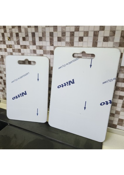 Antibakteriyel 24X34 cm Paslanmaz Çelik Kesme Tahtası - Hijyenik, Dayanıklı ve Güvenli Kullanım