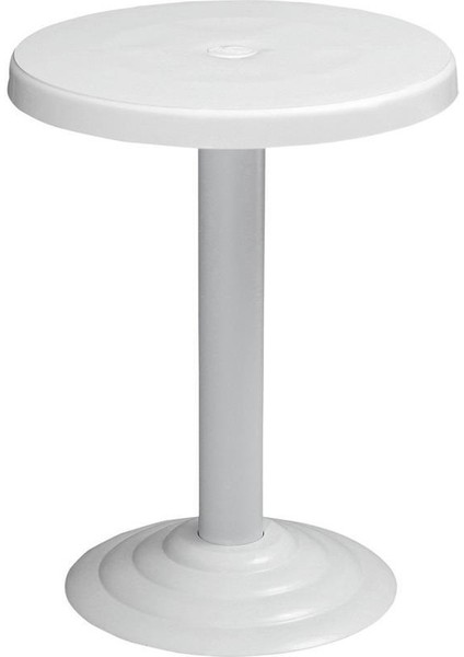 MT-GF401A Beyaz Medio Bahçe Balkon Sehpa Ø50 cm