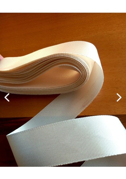 Toptanhobi.com Krem 1 cm Kurdela Grogren 10 Metre 3 Adet