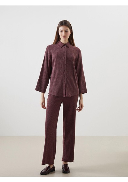 Lcw Modest Standart Fit Dokulu Geniş Paça Kadın Pantolon (S5)