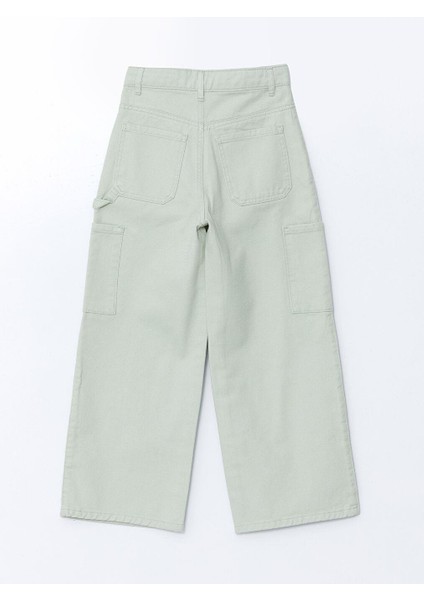 Lcw Kids Beli Ayarlanabilir Lastikli Kız Çocuk Kargo Jean Pantolon (S5) modelleri