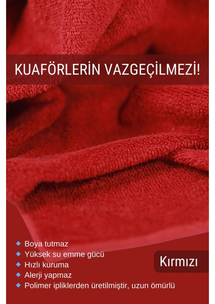 Kuaförlere Özel Boya Tutmayan Mikrofiber Saç Havlusu 50 x 90 cm 4'lü Set