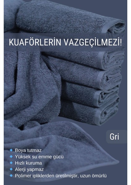 Kuaförlere Özel Boya Tutmayan Mikrofiber Saç Havlusu 50 x 90 cm 2'li Set