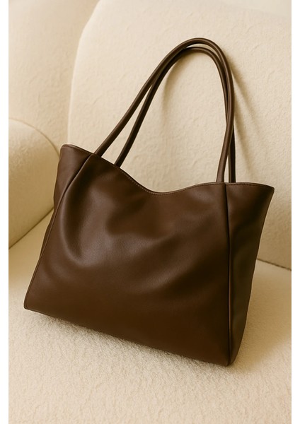 Kadın Omuz Çanta Kahverengi Büyük Boy Shopper indirimleri