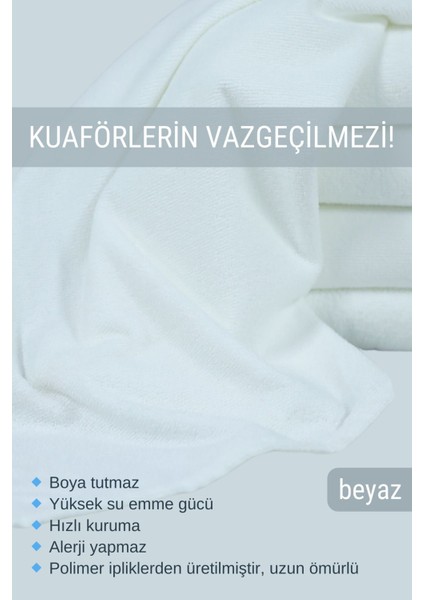 Kuaförlere Özel Boya Tutmayan Mikrofiber Saç Havlusu 50 x 90 cm 2'li Set