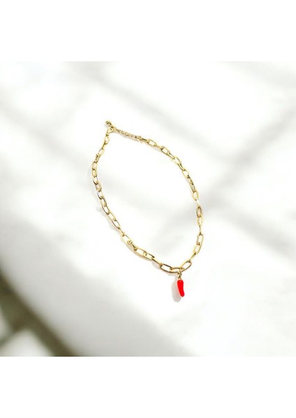 Çelik Charm Biber Kolye