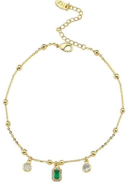 Özel Seri Yeşil Taşlı Charm Halhal