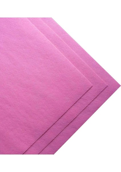 Toptanhobi.com Pembe Kalın Keçe 50*50 cm 3 Adet