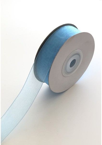 Toptanhobi.com Mavi Renk 2 cm Organze Kurdele 3 Adet