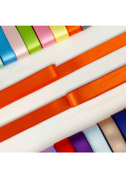 Toptanhobi.com Turuncu 2 cm Saten Kurdela 10 Adet