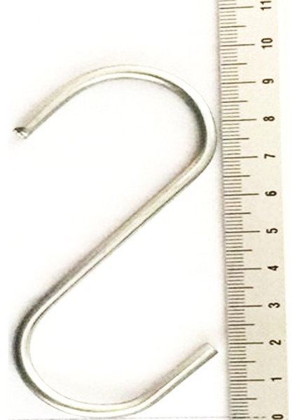 Şahin Zincir, Büyük kanca, 9.5 cm Boy, 4 mm Kalınlık, Metal S Kanca / 10 Adet