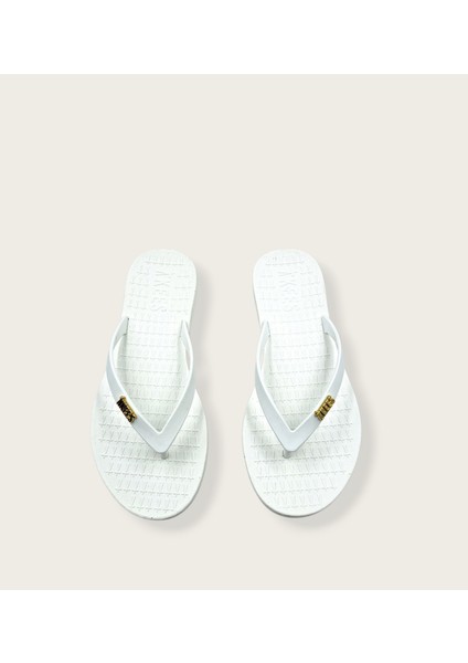 Tp201 Beyaz Renk Flip Flop Kadın Parmak Arası Plaj Terlik