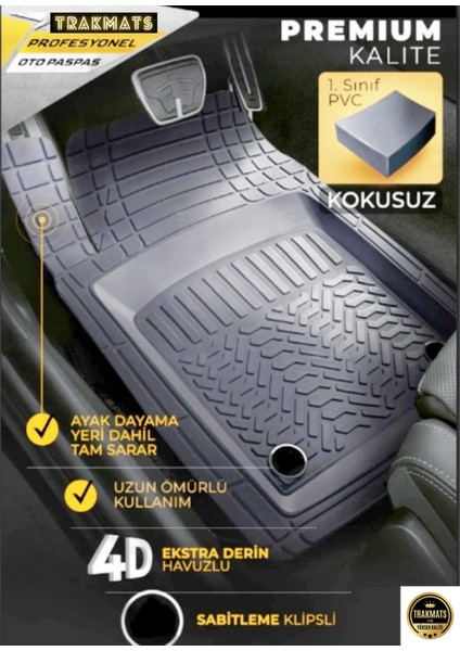Dacıa Sandero Stepway-Extreme 2020-2021-2022-2023-2024-2025 Kesilebilir Havuzlu Oto Papas Gri