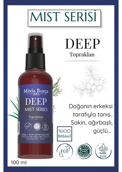 Deep Mist Vetiver, Paçuli ve Ardıç Yağlı Topraksı Erkek Vücut Spreyi (100 Ml)