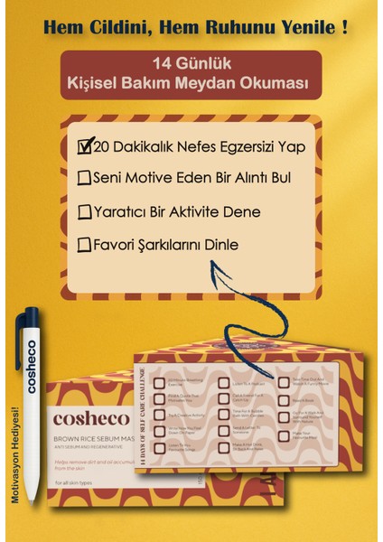 Esmer Pirinç Kil Maskesi | Siyah Nokta Karşıtı Beyazlatıcı Nemlendirici fiyatları