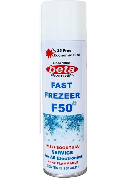 Soğutucu Sprey Beta F-50 Fast Frezeer 200 ml Kt-50 (4887)