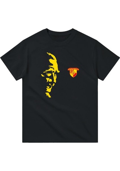 Göztepe Atatürk'ün Izindeyiz Kısa Kollu Bisiklet Yaka T-Shirt