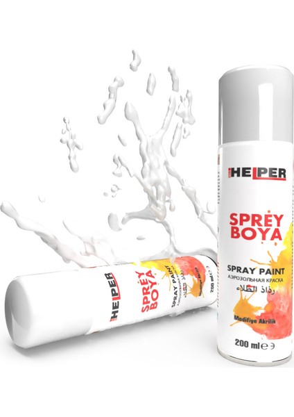 Akrilik Sprey Boya Ral 9010 Parlak Beyaz 200 ml
