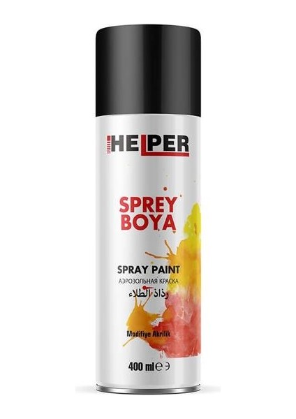 Akrilik Sprey Boya Ral 9005 Parlak Siyah