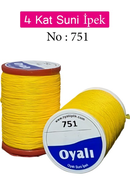 4 Kat Suni Ipek Iplik Iğne Oyası Boncuk Ipi Tığ Oyası NO:751