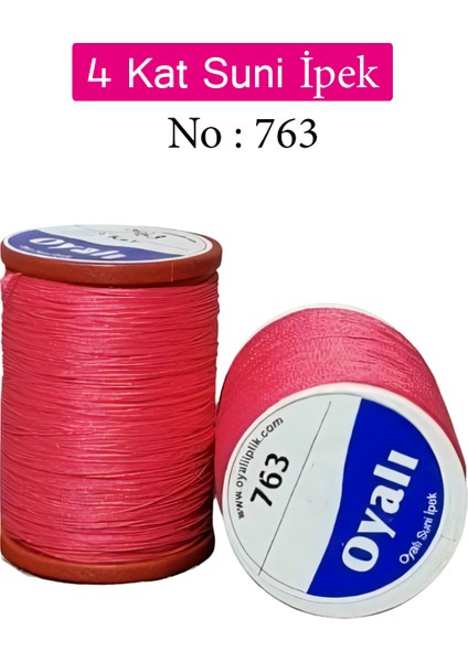 4 Kat Suni Ipek Iplik Iğne Oyası Boncuk Ipi Tığ Oyası NO:763