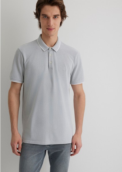 Şerit Detaylı Gri Polo Tişört 065900-34019 fiyatları