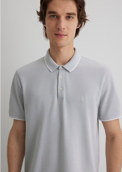Şerit Detaylı Gri Polo Tişört 065900-34019 indirimleri