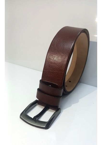 Deri Kahverengi Kot Kemer