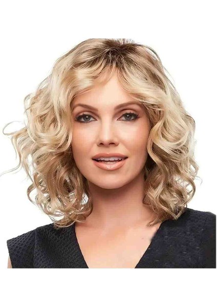 Şık Altın Sarısı 35 cm Kıvırcık Peruk