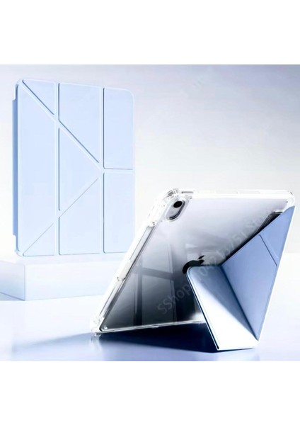 Apple iPad Pro 11 Inç A2836 A2837 A2759 A2761 Uyumlu Uyku Modu Kalemlik Bölmeli 3 Katlamalı Kılıf modelleri