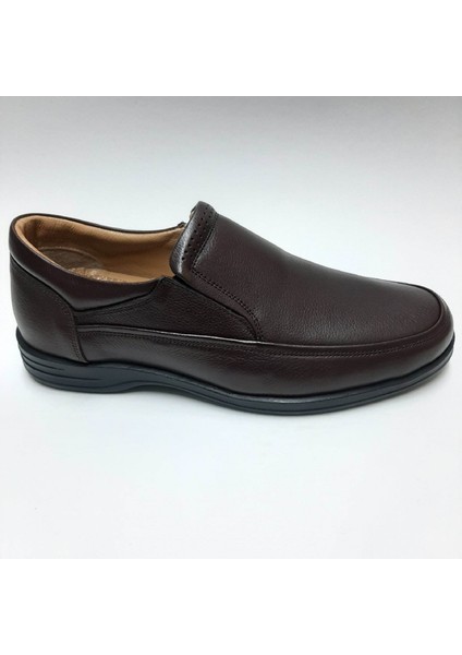 Deri Kahverengi Günlük Bağcıksız Ortopedik Yazlık Erkek Ayakkabı C-8691358RTTO