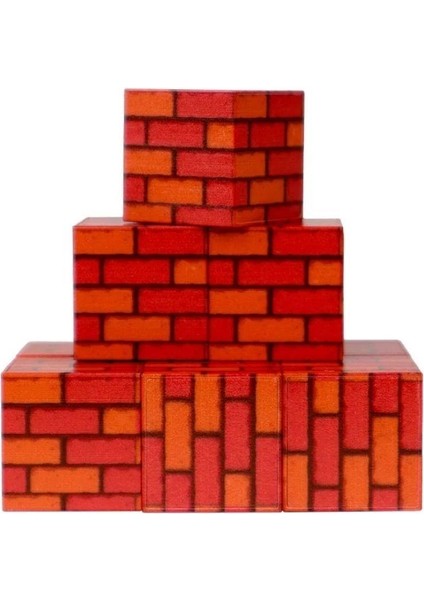 Megacraft Manyetik Bloklar 9 Parça Tuğla Desenli
