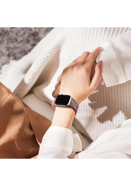 Apple Watch 42 44 45 46 49 mm Series 10 9 8 7 Se 6 5 4 3 Uyumlu Kelebek Desen Yumuşak Silikon Kordon fiyatları