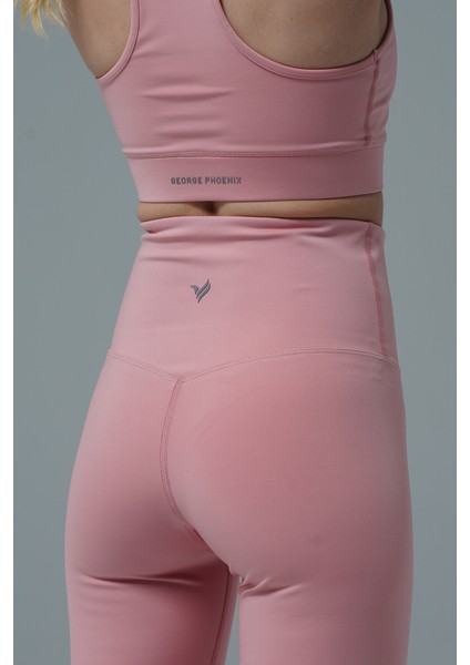 Aero Motion - Pudra Yüksek Bel Push-Up Toparlayıcı Tayt