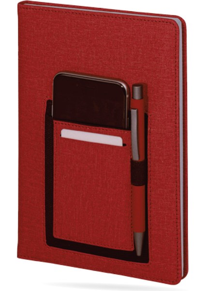 Lüks Çizgili Deneyim: Termo Deri Ivory Not Defteri 15X21 cm Kahverengi