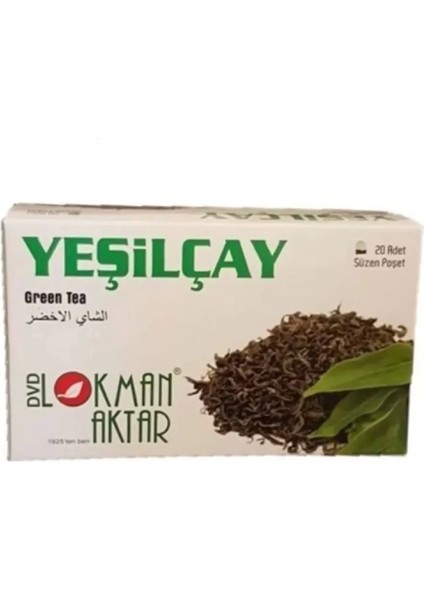 Yeşil Çay 20 'li Süzen Poşet Yeşilçay, 3 Adet Lokman Aktar