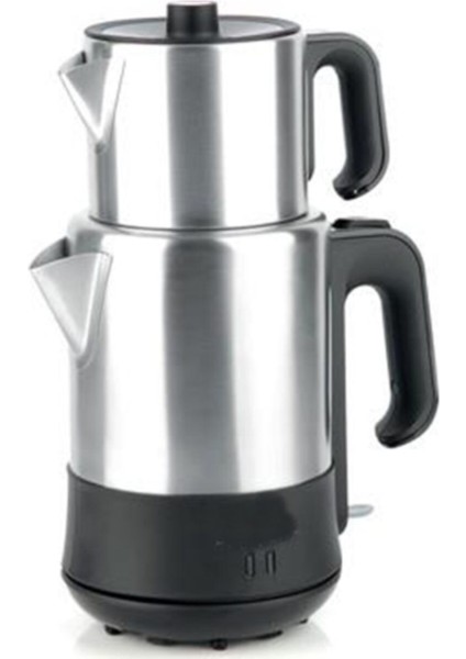 Çay Saatea Siyah Elektrikli Çay Makinesi Yüksek Sıcaklığa Dayanıklı Inox Demlik