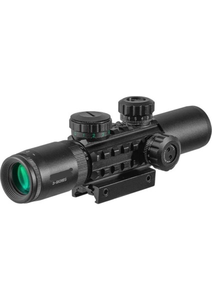 Büro Ev Ofis Hobi Av Keyfi Için 11-22MM 3-9X26EG Raylı Çift Işıklı Dürbün