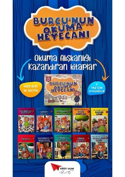 Burcu'nun Okuma Heyecanı Seti (10 Kitap) - 1. Sınıf