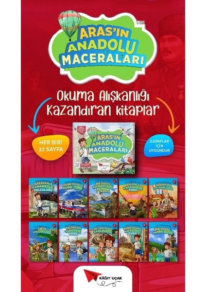Aras'ın Anadolu Maceraları Seti (10 Kitap Set) - 2. Sınıf