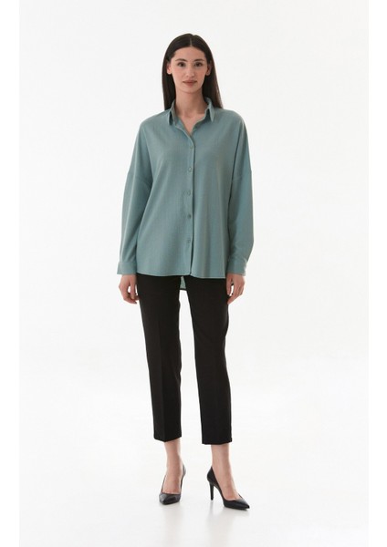 Basic Jakarlı Oversize Gömlek